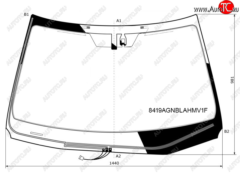 Стекло лобовое (Обогрев щеток Антенна Датчик дождя 2 антенны) Lexus NX 14-21 8419AGNBLAHMV1F