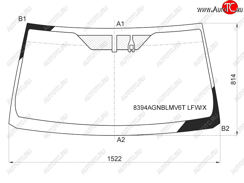 Стекло лобовое (Датчик дождя) Toyota Land Cruiser Prado (J150) 17-24 8394AGNBLMV6T LFW/X