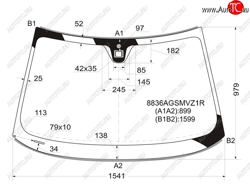 Стекло лобовое (Датчик дождя Молдинг) Volvo S80 06-16  V70 07-16  XC70 07-16 8836AGSMVZ1R