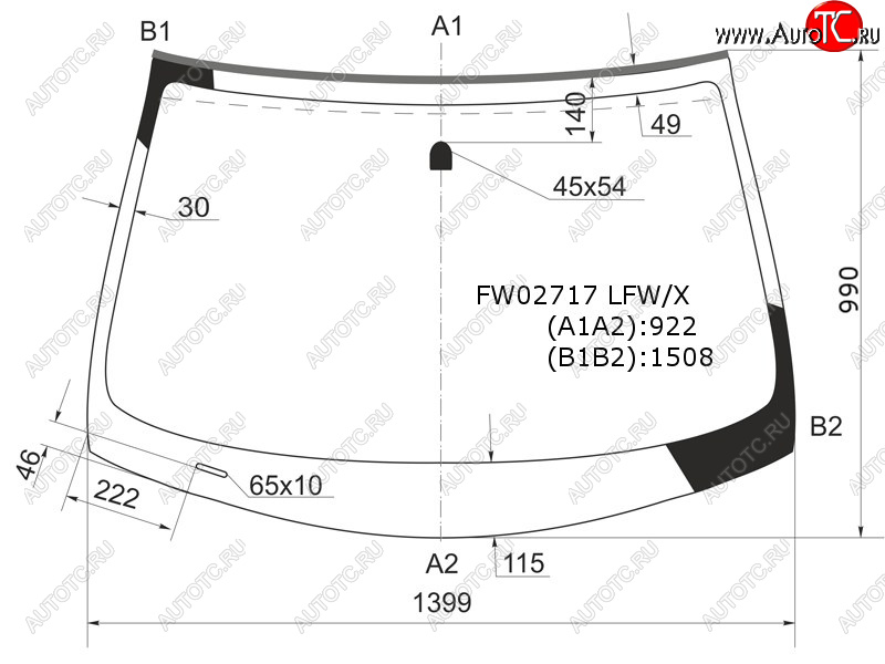 Стекло лобовое (4D SED) Infiniti G25 10-14  G35 06-09  G37 08-14  Nissan Skyline 06-15 FW02717 LFW/X