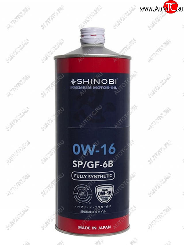 Масло моторное синтетическое SHINOBI SPGF-6B 0W-16 1L SH0033