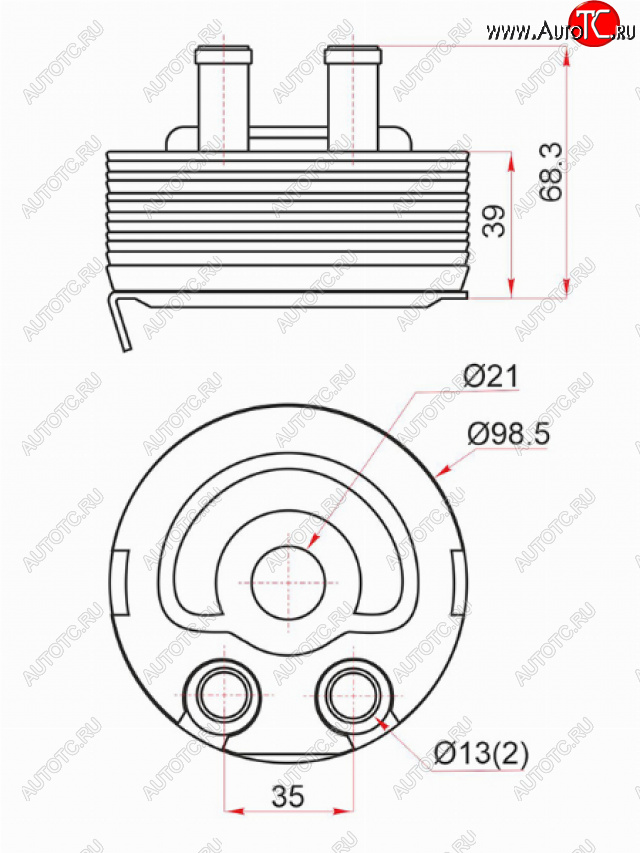 Радиатор масляный NISSAN ALMERA 00-04PRIMERA 02-07X-TRAIL 00-07 ST-21305-5M301