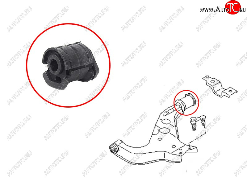 Сайлентблок переднего нижнего рычага задний NISSAN TERRANOPATHFINDERELGRANDINFINITY QX4 96-03 ST-54570-0W000