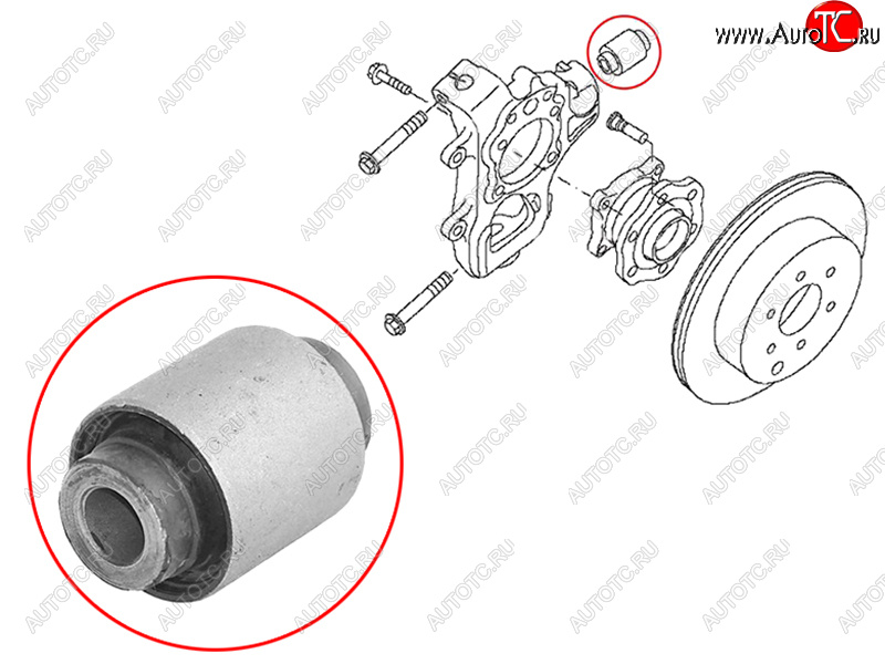 Сайлентблок задней цапфы NISSAN PATHFINDER R51M 2005-2013 ST-55157-7S000