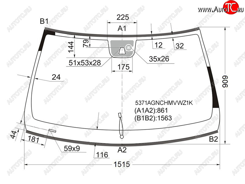 Стекло лобовое (Обогрев щеток Камера Датчик дождя Молдинг) Mercedes-Benz E-Class 09-13 5371AGNCHMVWZ1K