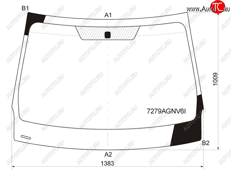 Стекло лобовое Renault Fluence 09-17  Megane 08-16 7279AGNV6I