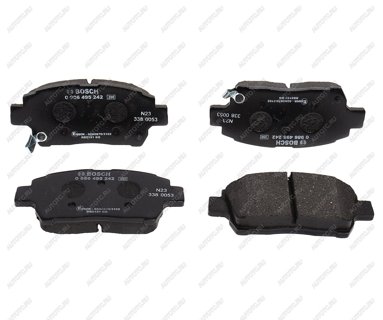 Колодки тормозные TOYOTA Corolla (02-),Yaris,Prius (00-) передние (4шт.) BOSCH BOSCH 0986495242 0986495242