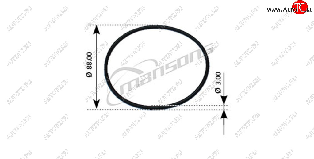 Кольцо уплотнительное VOLVO F10,FH12,FH16,FM10,FM12,NH12 компрессора MANSONS 100.540