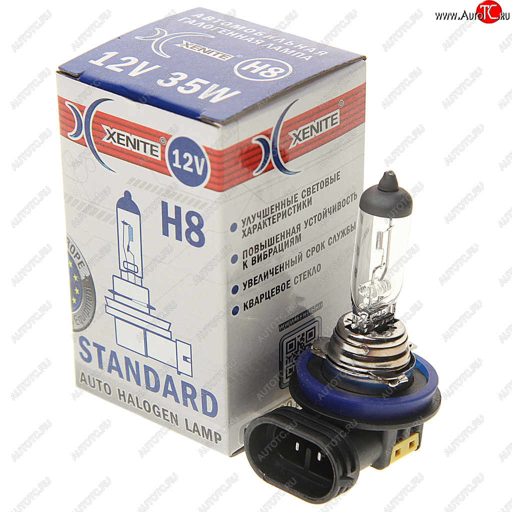 Лампа 12V H8 35W PGJ19-1 3200К Standard XENITE 1007015