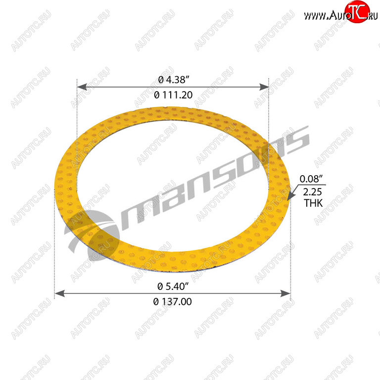 Шайба SCANIA P,R series упорная MANSONS 100.722.2