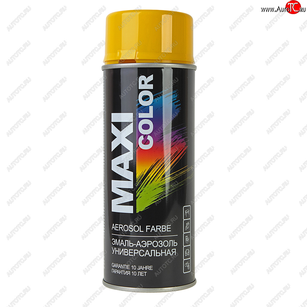 Краска желтая аэрозоль 400мл MAXI COLOR 1021mx