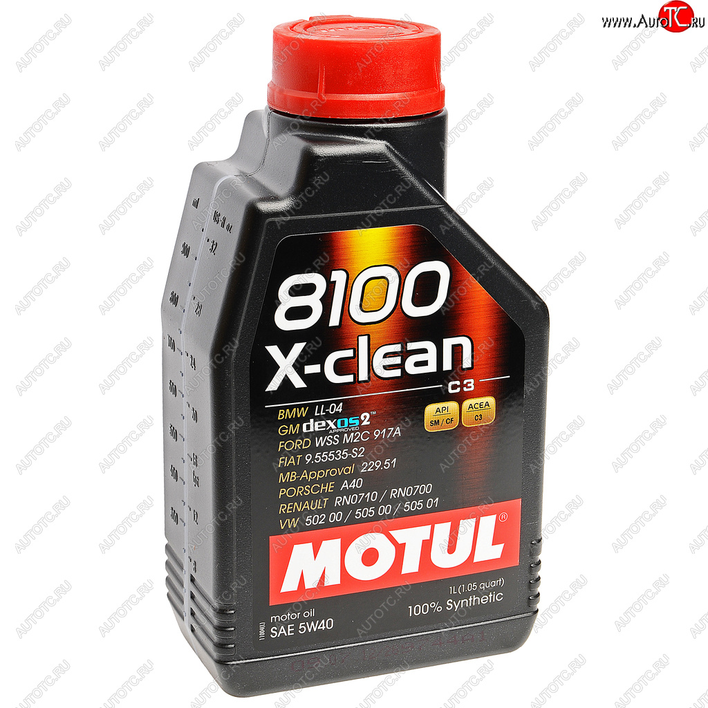 Масло моторное 8100 X-CLEAN C3 5W40 синт 1л MOTUL 102786