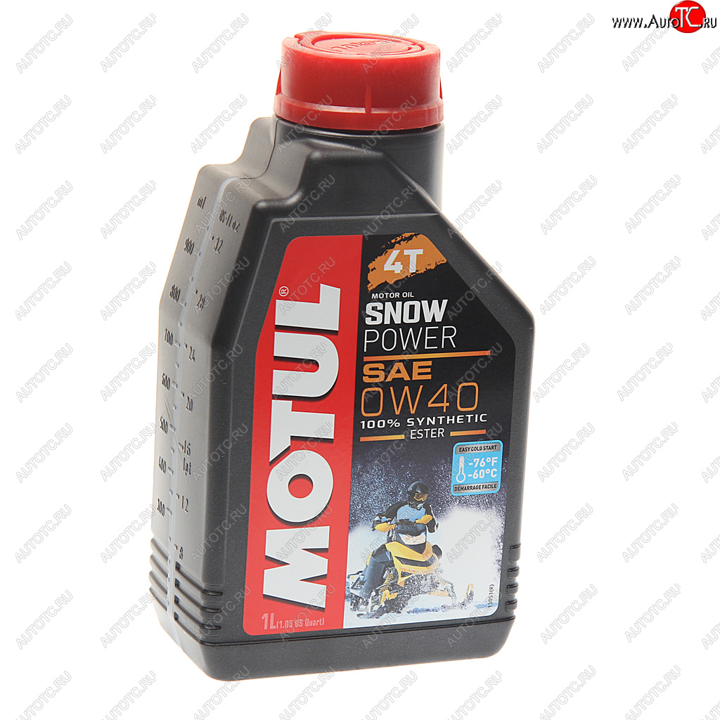 Масло моторное для 4-х тактных двигателей SNOWPOWER 4T 0W40 синт.1л MOTUL 105891