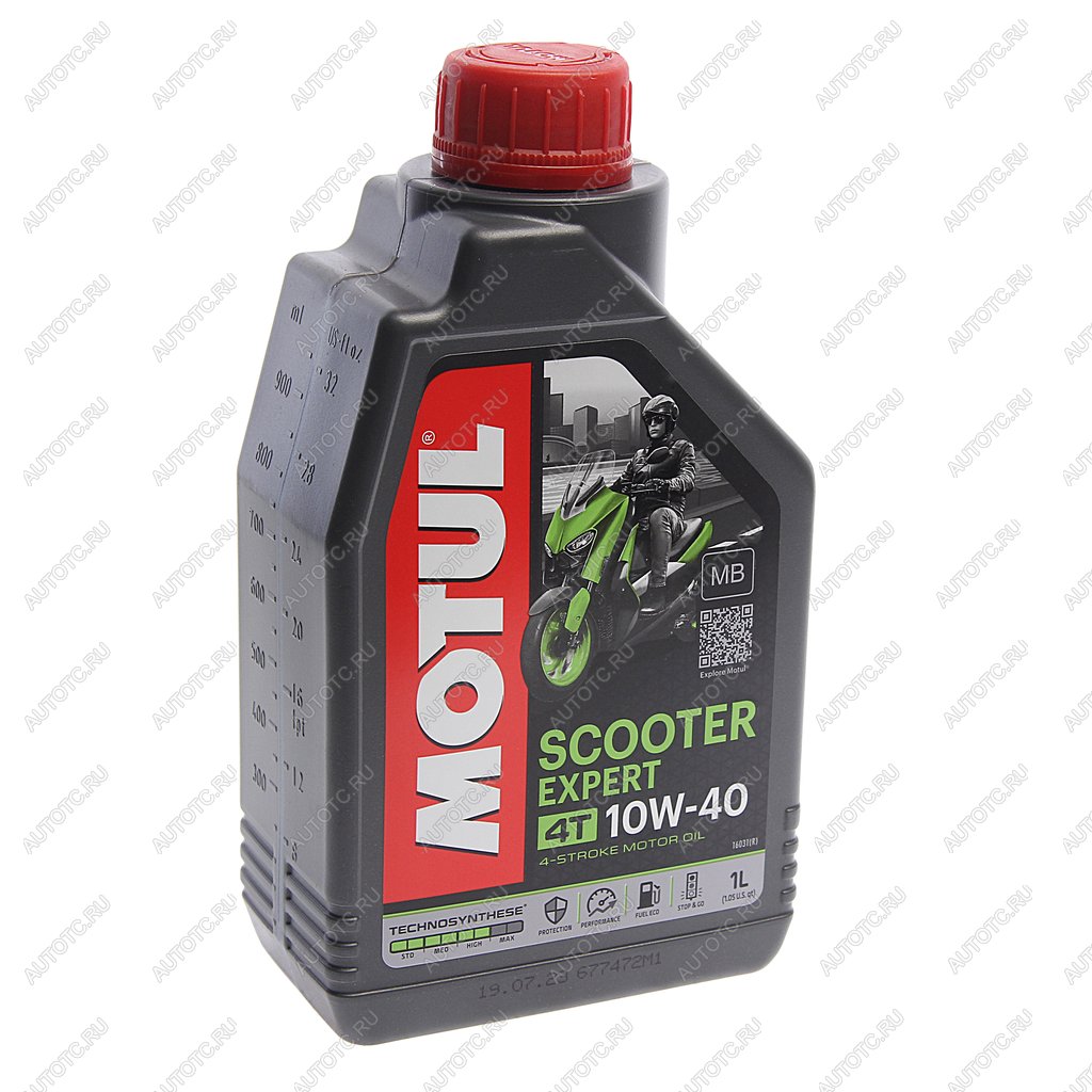 Масло моторное для 4-х тактных двигателей SCOOTER EXPERT 4T 10W40 MB псинт.1л MOTUL 105935