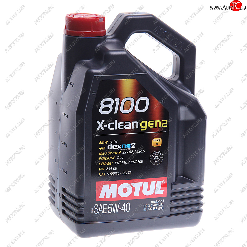 Масло моторное 8100 X-CLEAN GEN2 5W40 синт 5л MOTUL 109762