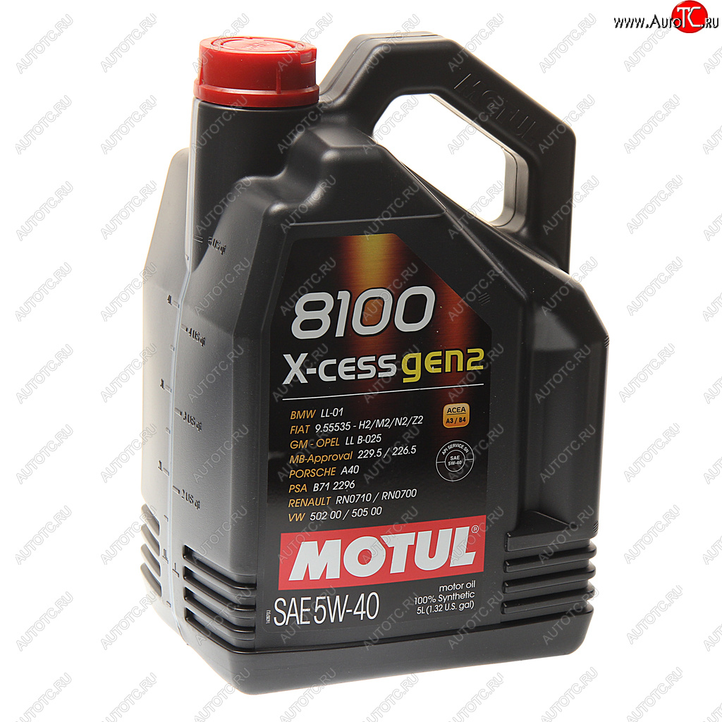 Масло моторное 8100 X-CESS GEN2 5W40 синт.5л MOTUL 109776