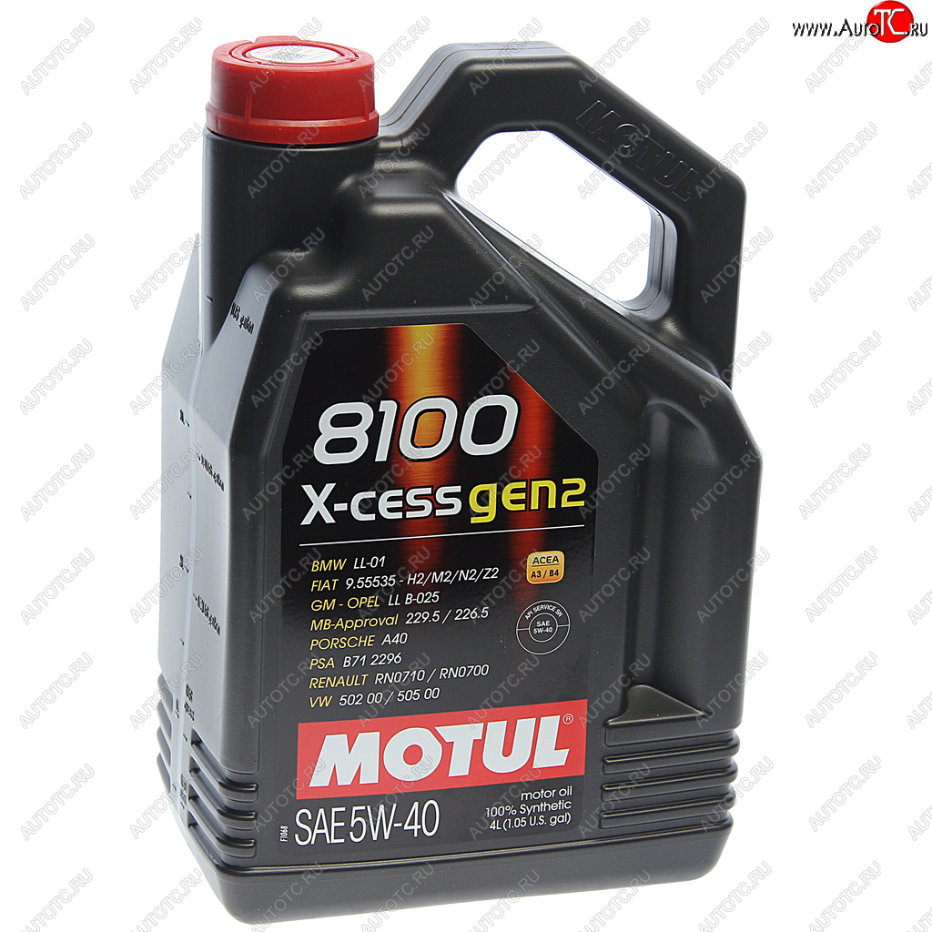 Масло моторное 8100 X-CESS GEN2 5W40 синт.4л MOTUL 111858