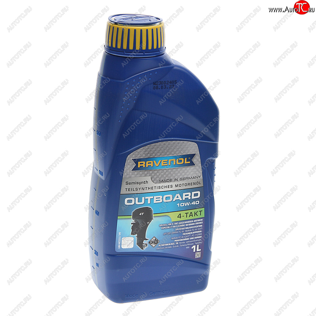 Масло моторное для 4-х тактных двигателей лодок OUTBOARD 10W40 псинт.1л RAVENOL 1153204-001