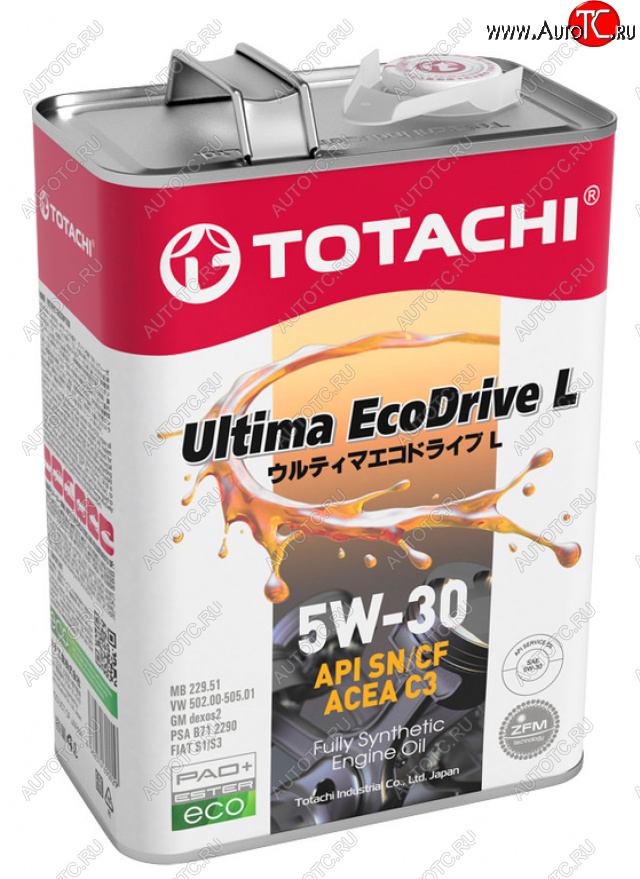 Масло моторное ULTIMA ECODRIVE L C3SN 5W30 синт.4л TOTACHI 12104