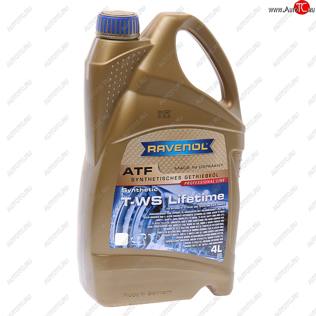 Масло трансмиссионное ATF T-WS Lifetime синт.4л RAVENOL 1211106-004