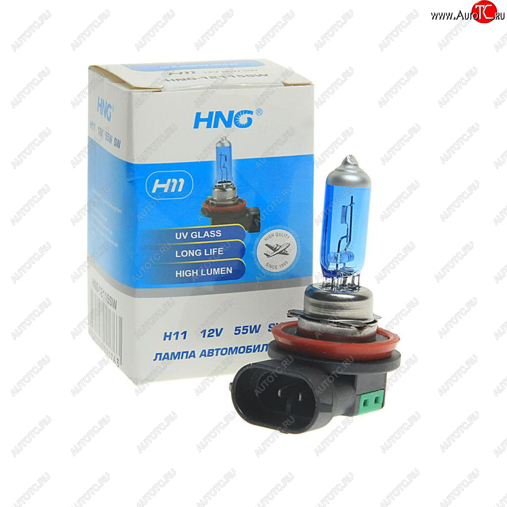 Лампа 12V H11 55W PGJ19-2 Super White HNG 12115sw