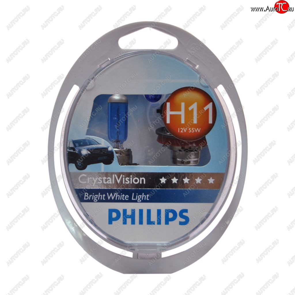 Лампа набор 12V H11 55W + W5W/T105 PGJ19-2 бокс (2шт.+2шт.) Crystal Vision PHILIPS PHILIPS 12362cvsm 12362cvsm