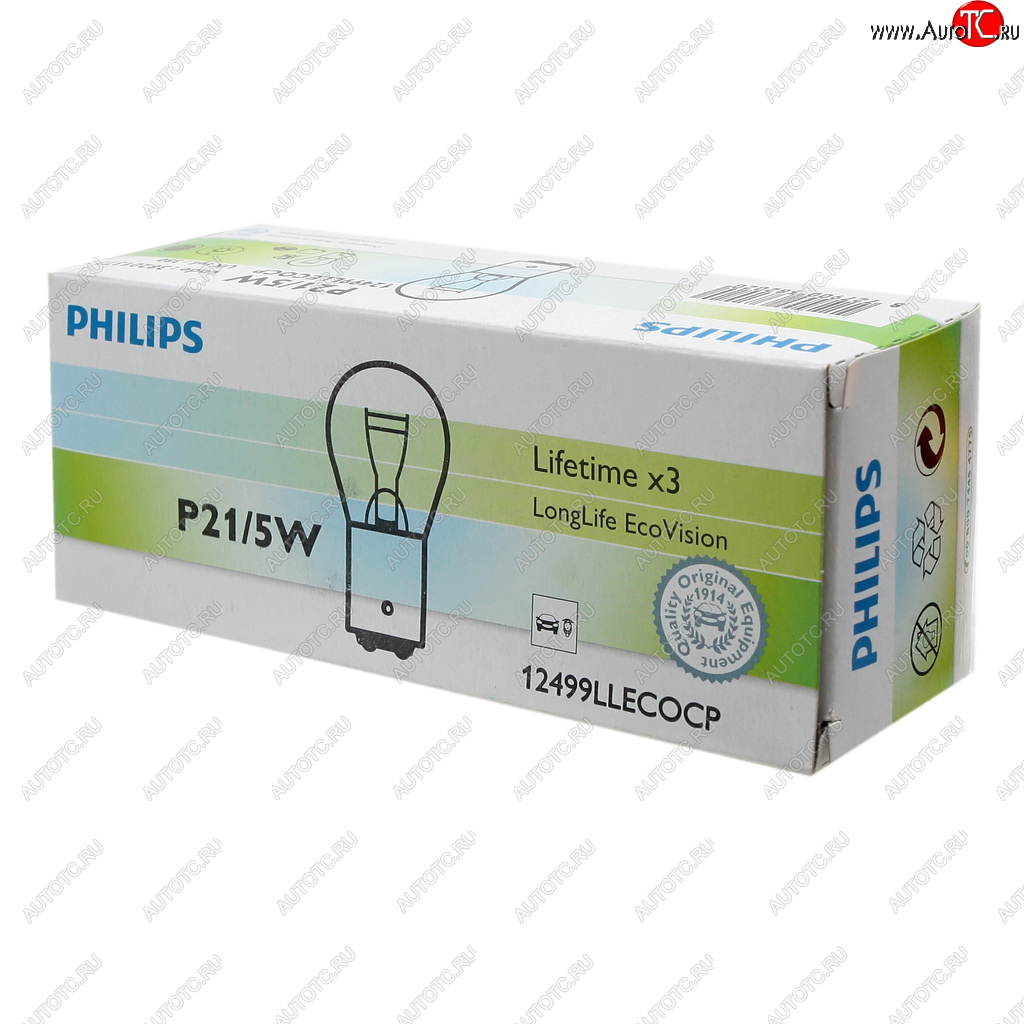 Лампа 12V P215W BAY15d Long Life Eco Vision PHILIPS 12499llecocp