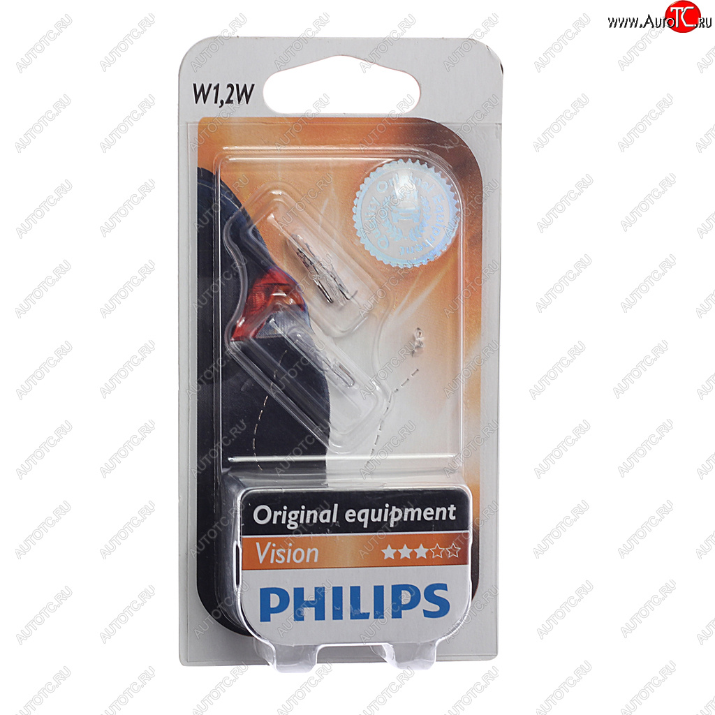 Лампа 12V W1.2W W2x4.6d блистер (2шт.) PHILIPS 12516b2