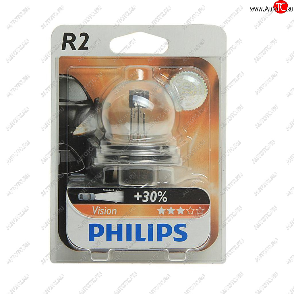 Лампа 12V R2 4540W P45t-41+30% блистер (1шт.) Vision PHILIPS 12620b1