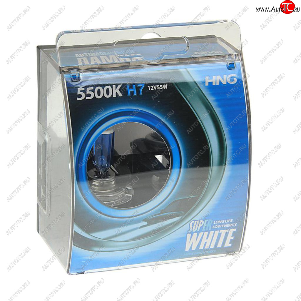 Лампа 12V H7 55W PX26d 5500К бокс (2шт.) Super White HNG 12755sw2