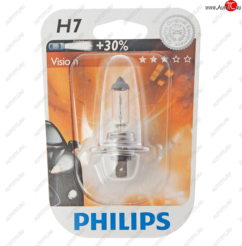 Лампа 12V H7 55W PX26d +30% блистер (1шт.) Premium PHILIPS 12972prb1