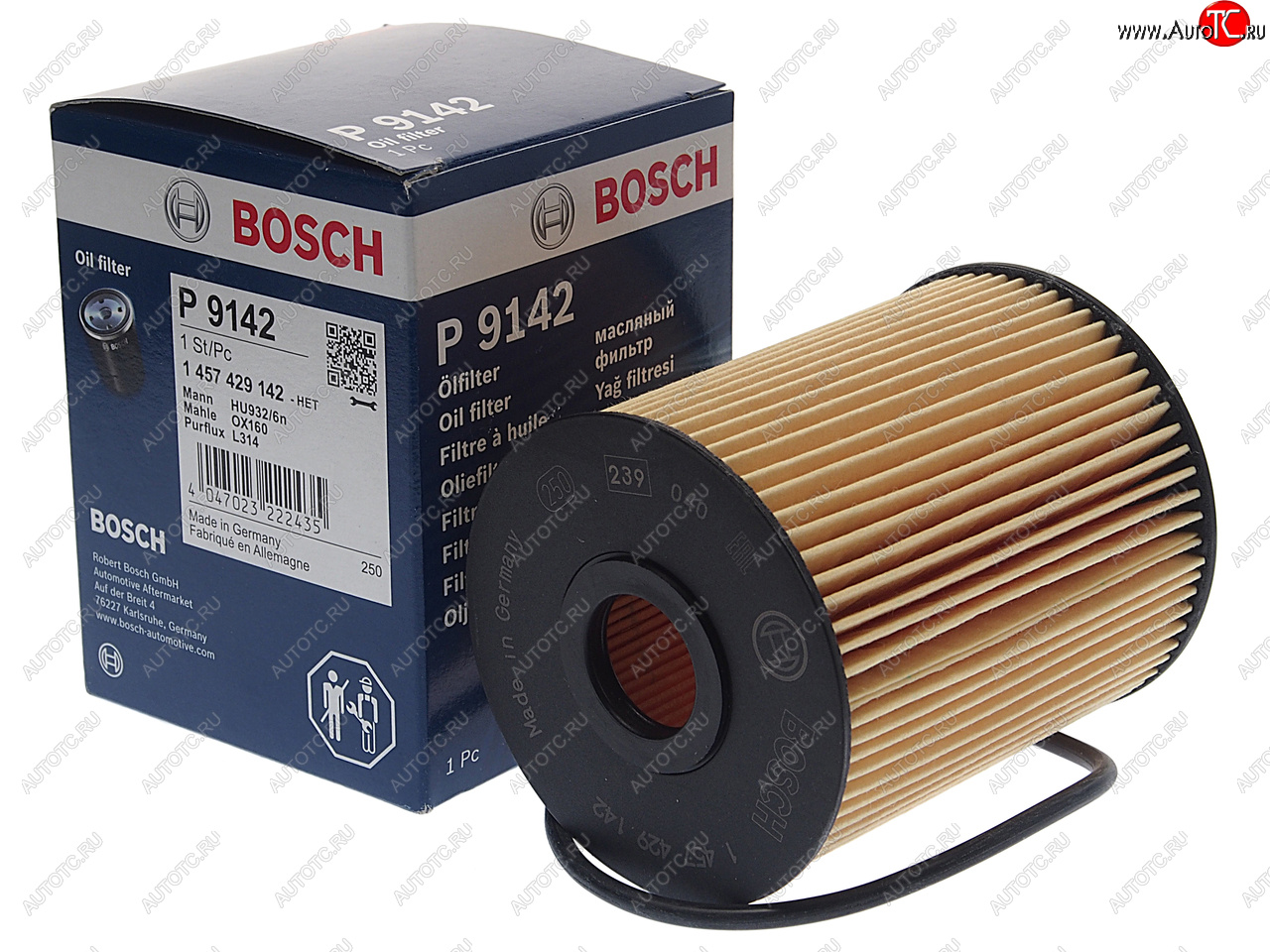 Фильтр масляный VW Touareg (10-) AUDI A6 (-05),A8 (-02),Q7 (06-) PORSCHE Cayene BOSCH BOSCH 1457429142 1457429142