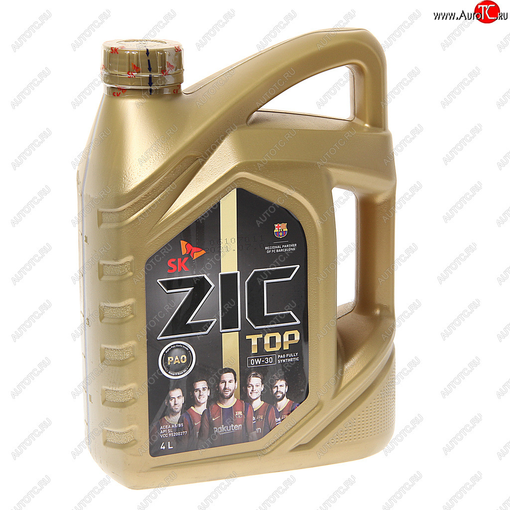 Масло моторное ZIC TOP A5B5SL 0W30 синт.4л ZIC 162680