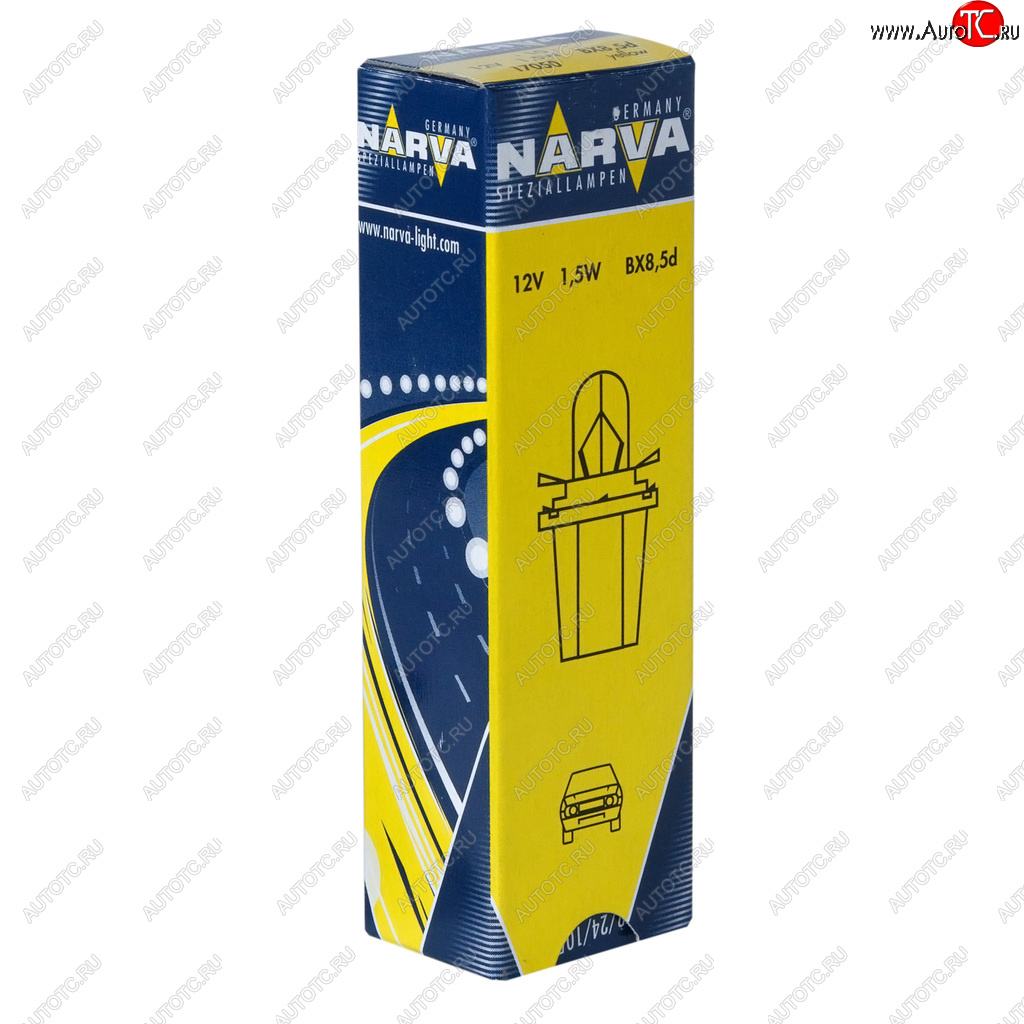 Лампа 12V 1.5W BX8.5d желтый патрон Plastic Base NARVA 170503000