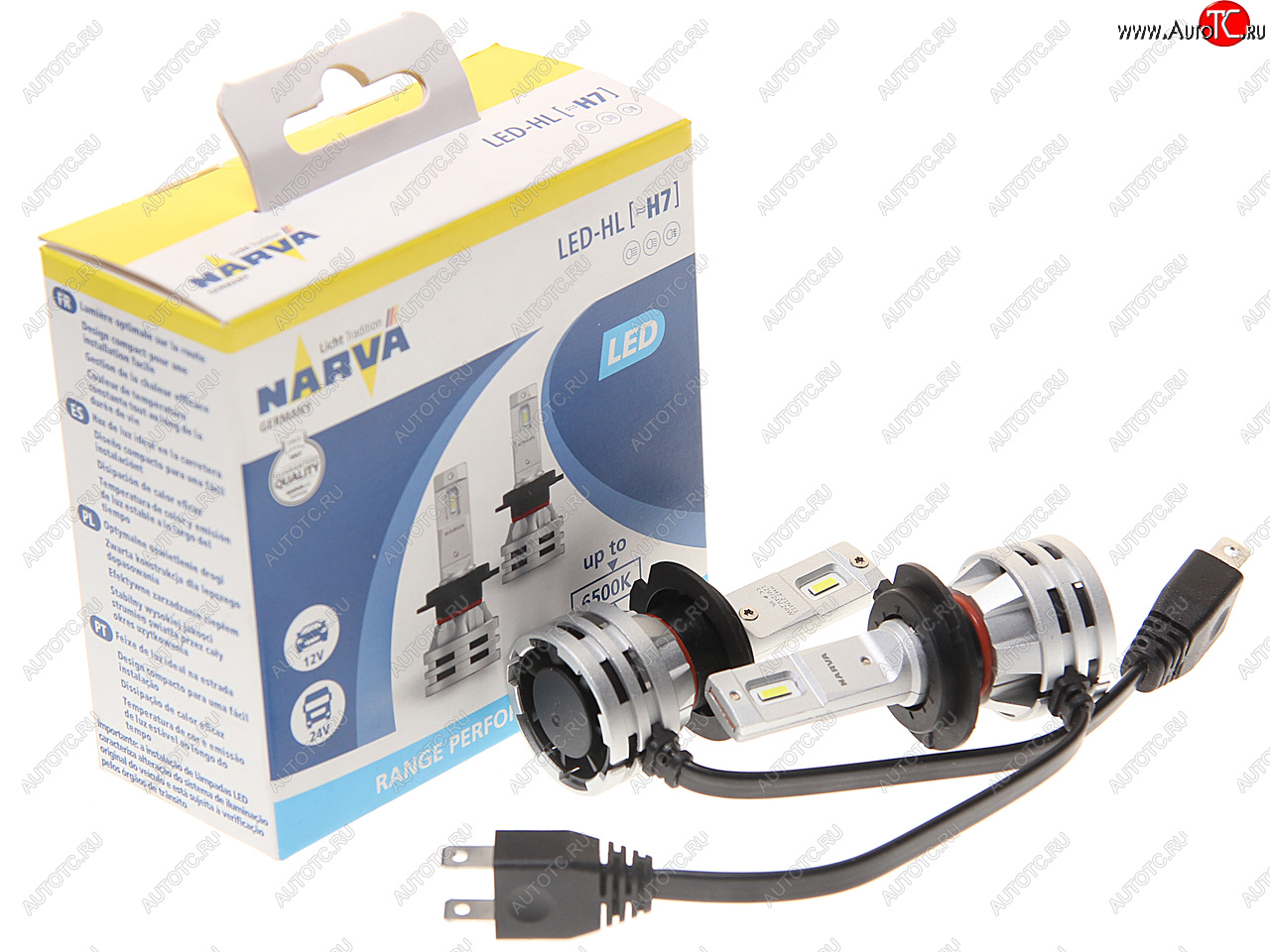 Лампа светодиодная 12V24V H7 24W PX26d 6500K бокс (2шт.) Range Perfomance LED NARVA 180333000