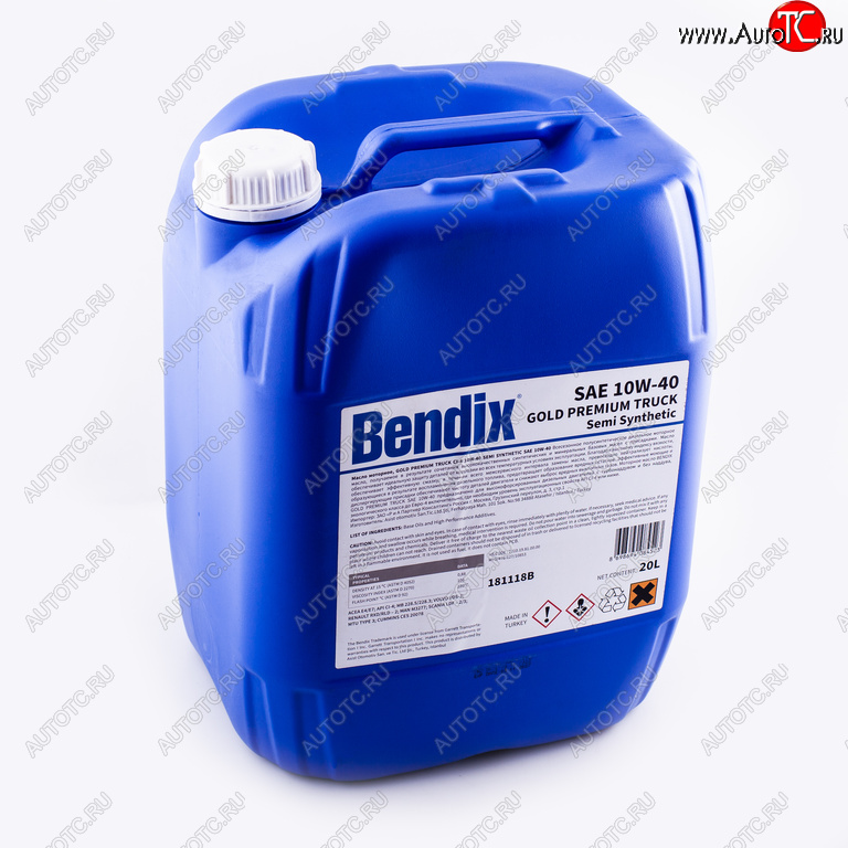 Масло дизельное GOLD PREMIUM TRUCK CI-4 10W40 п/синт.20л BENDIX BENDIX 181118b 181118b