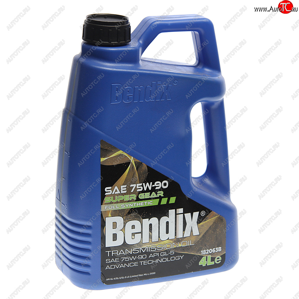 Масло трансмиссионное SUPER GEAR GL45 75W90 синт.4л BENDIX 182063b