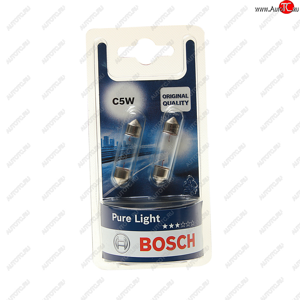 Лампа 12V C5W SV8.5-8 блистер (2шт.) Pure Light BOSCH 1987301004