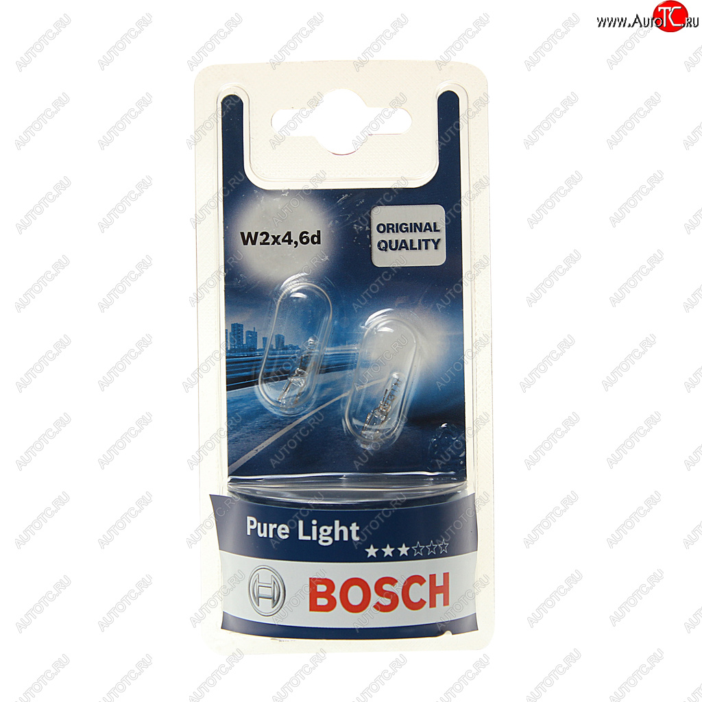 Лампа 12V W1.2W W2x4.6d блистер (2шт.) Pure Light BOSCH 1987301024