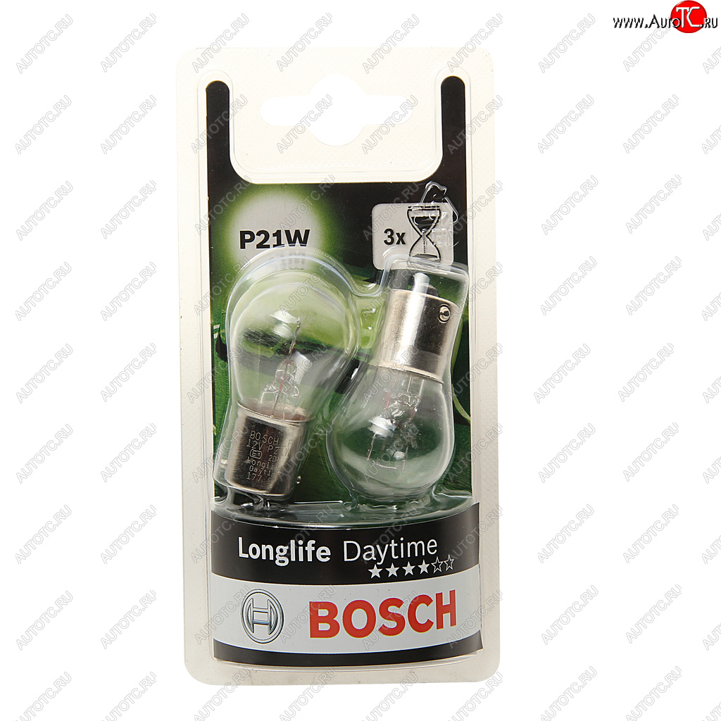 Лампа 12V P21W BA15s блистер (2шт.) Longlife Daytime BOSCH 1987301050