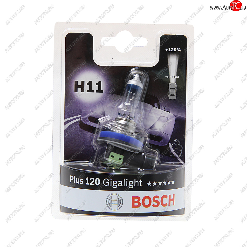 Лампа 12V H11 55W PGJ19-2 +120% блистер (1шт.) Gigalight BOSCH 1987301133