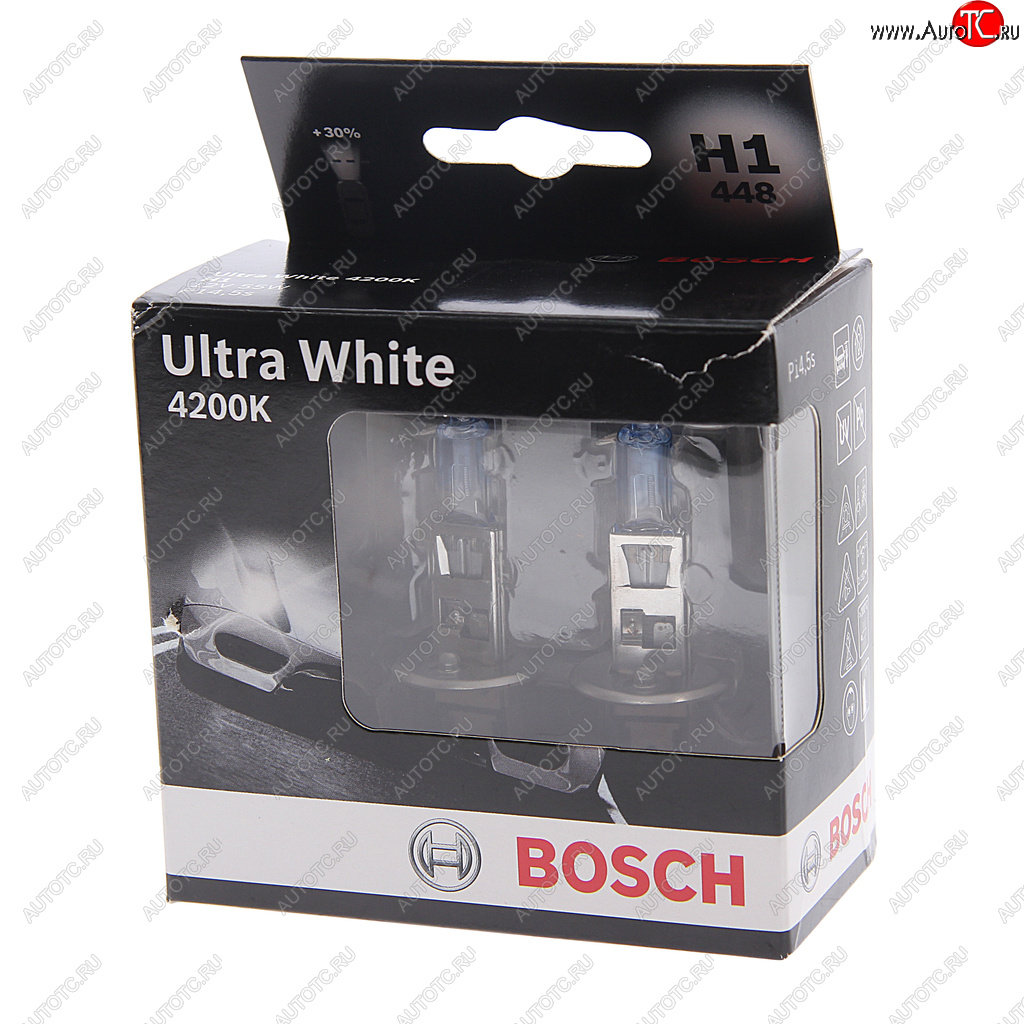 Лампа 12V H1 55W P14.5s (2шт.) Ultra White BOSCH 1987301180