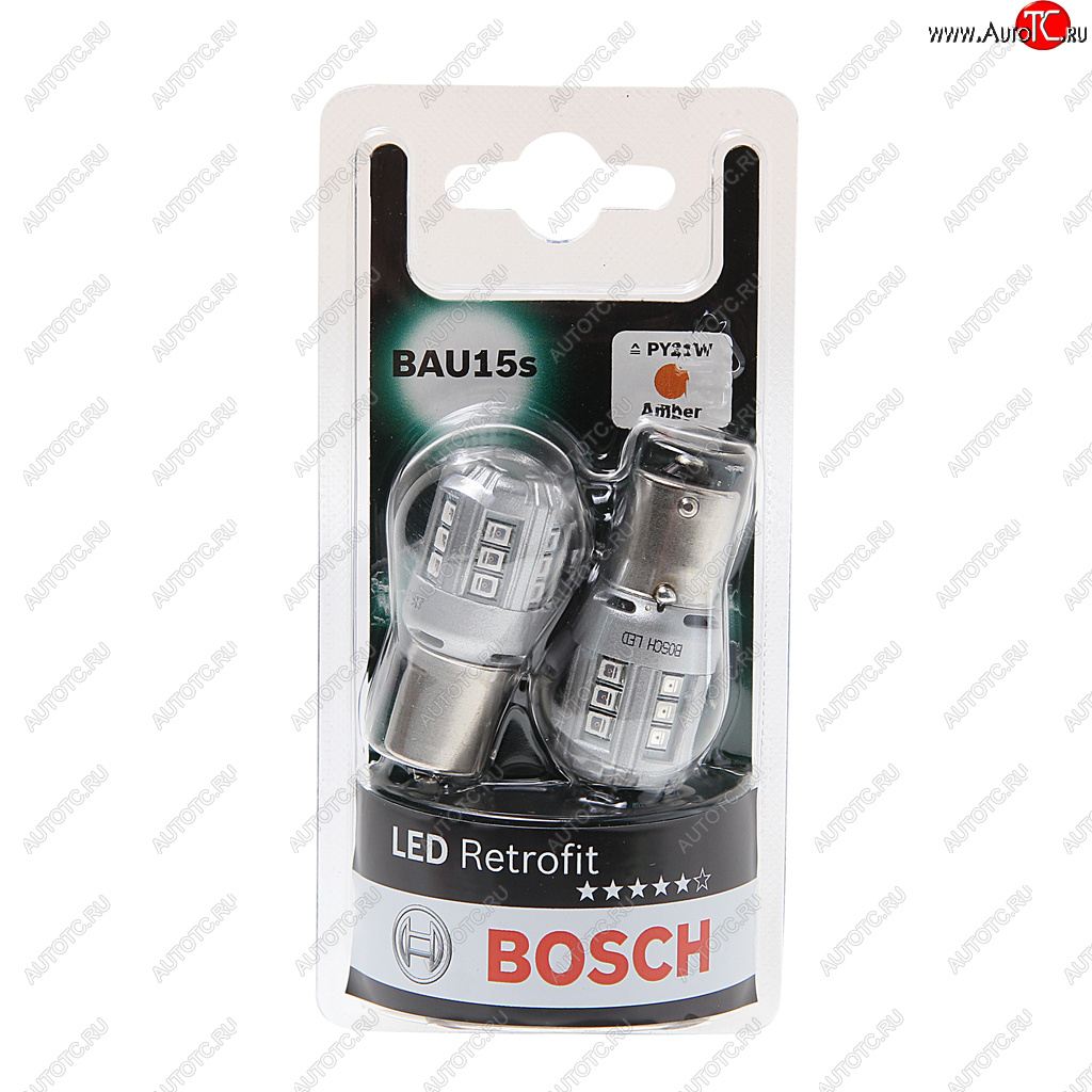 Лампа светодиодная 12V PY21W BAU15s блистер (2шт.) Retrofit BOSCH 1987301520