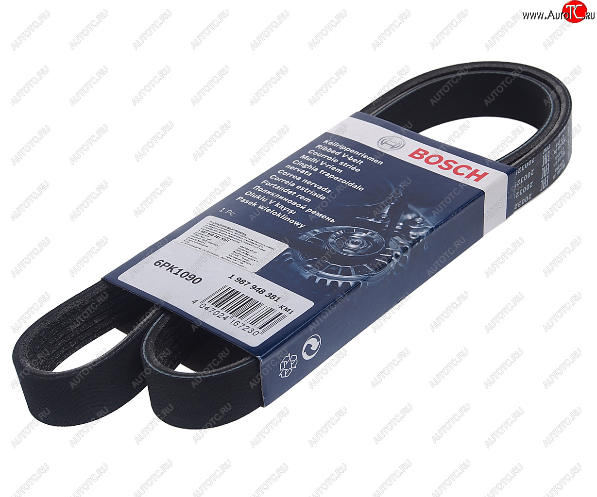 Ремень приводной поликлиновой 6PK1090 BOSCH BOSCH 1987948381 1987948381