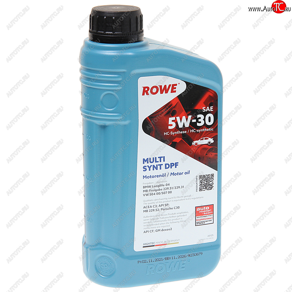 Масло моторное HIGHTEC MULTI SYNT DPF SPC3 5W30 синт.1л ROWE 20125-0010-99