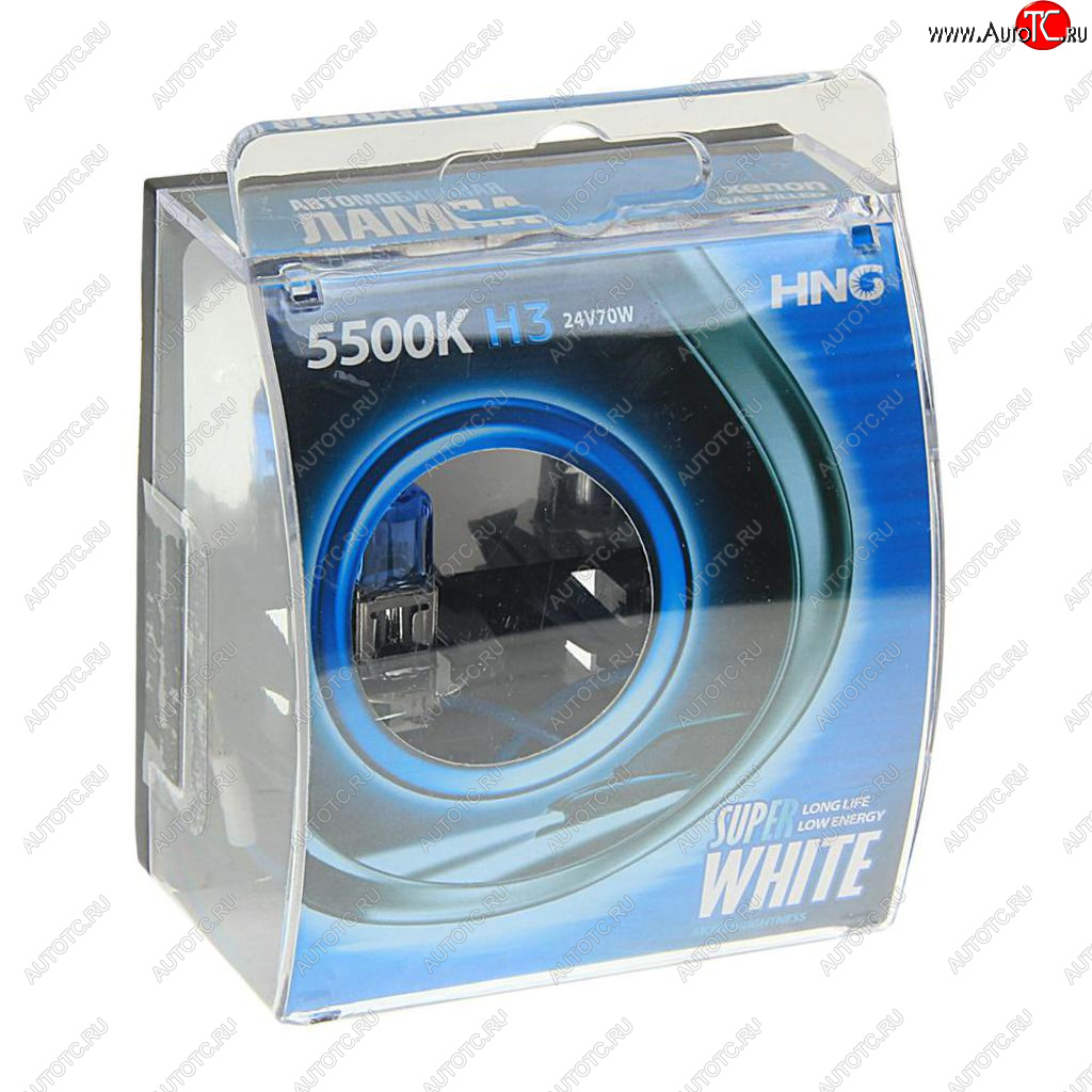 Лампа 24V H3 70W PK22s 5500К бокс (2шт.) Super White HNG 24370sw2