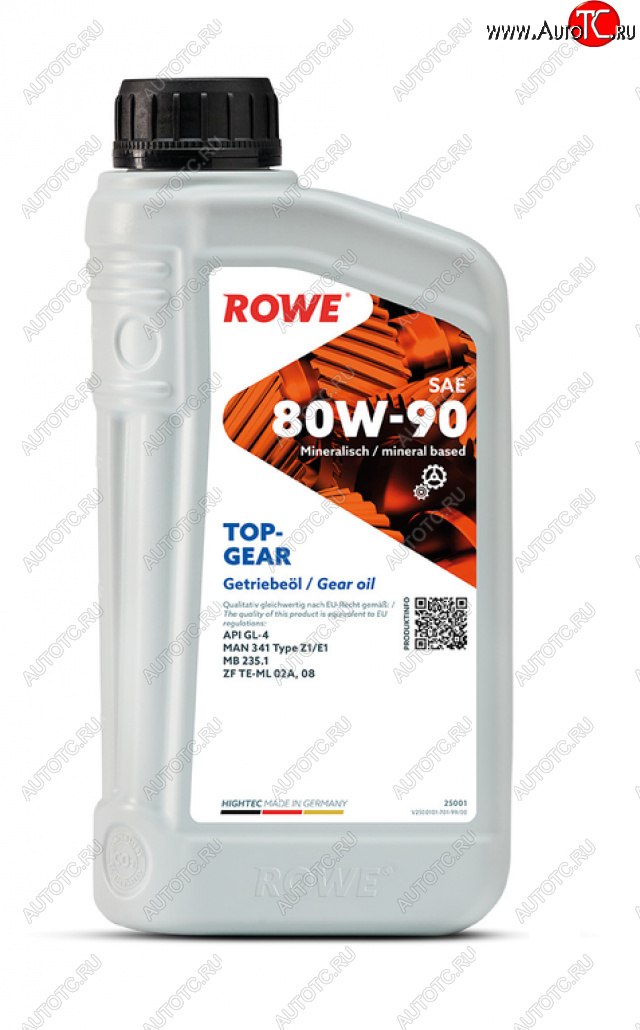 Масло трансмиссионное HIGHTEC TOPGEAR 80W90 GL-4 мин.1л ROWE ROWE 25001-0010-99 25001-0010-99