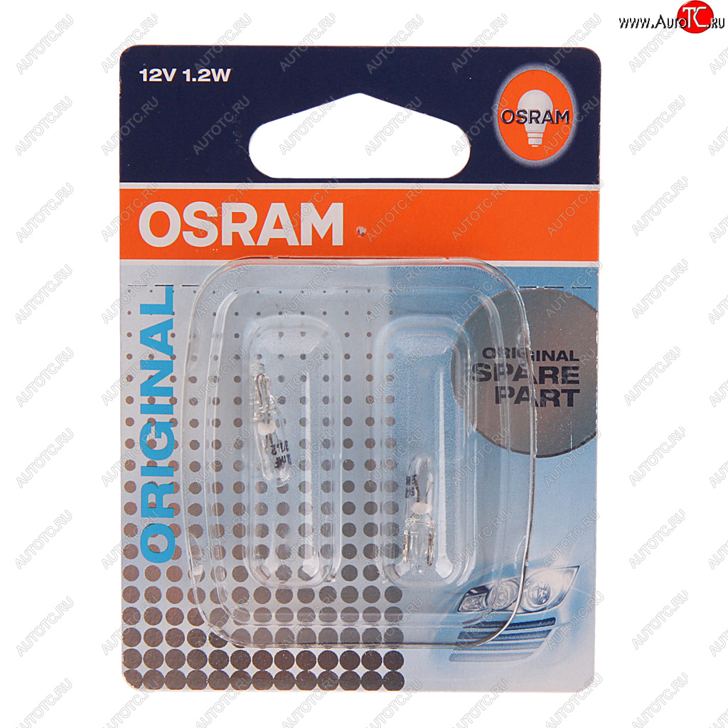 Лампа 12V W1.2W W2x4.6d блистер (2шт.) OSRAM 2721-02b