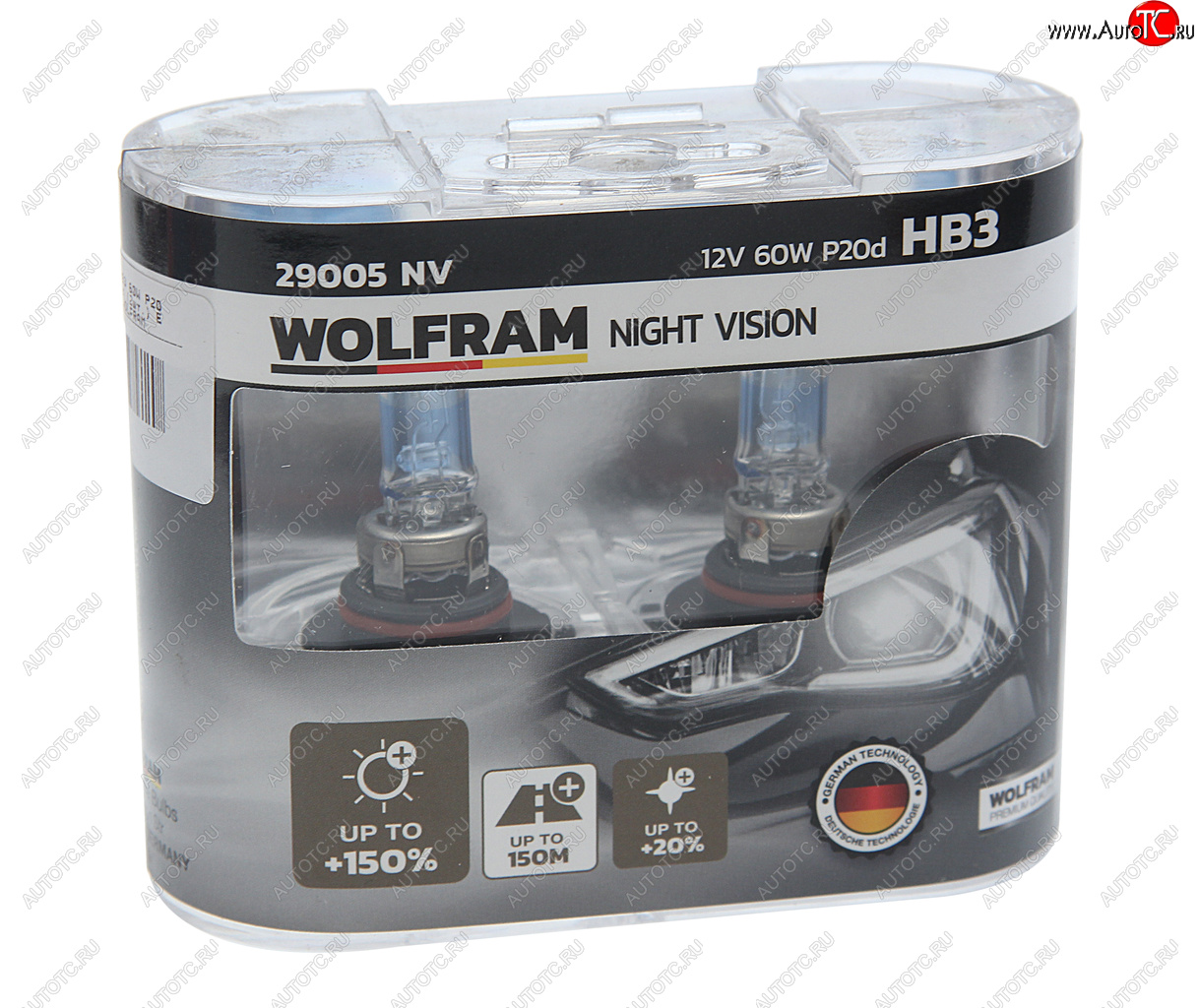 Лампа 12V HB3 60W P20d +150% бокс (2шт.) Extra Light WOLFRAM WOLFRAM 29005nv 29005nv