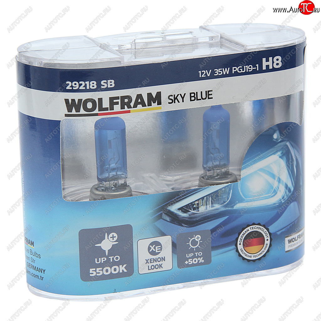 Лампа 12V H8 35W PGJ19-1 бокс (2шт.) White Light WOLFRAM 29218sb